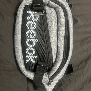 Reebok Gray and Black Belt Bag with Adjustable Straps
